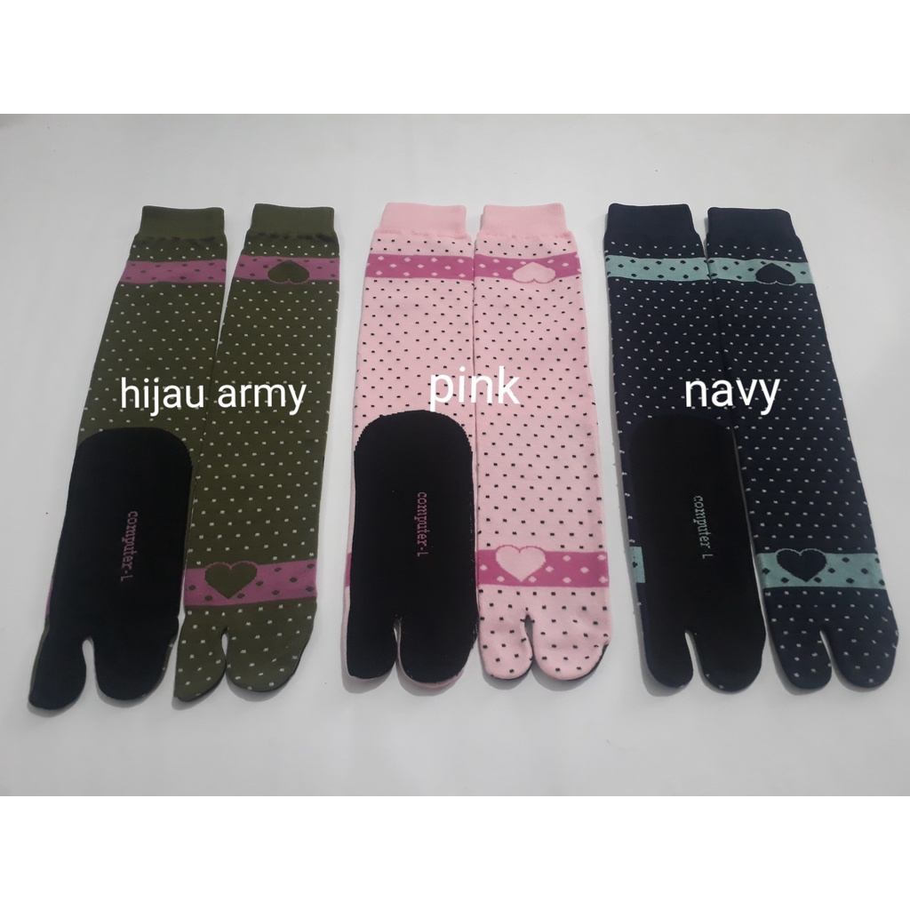 12 pasang kaos kaki jempol muslimah motif pullove