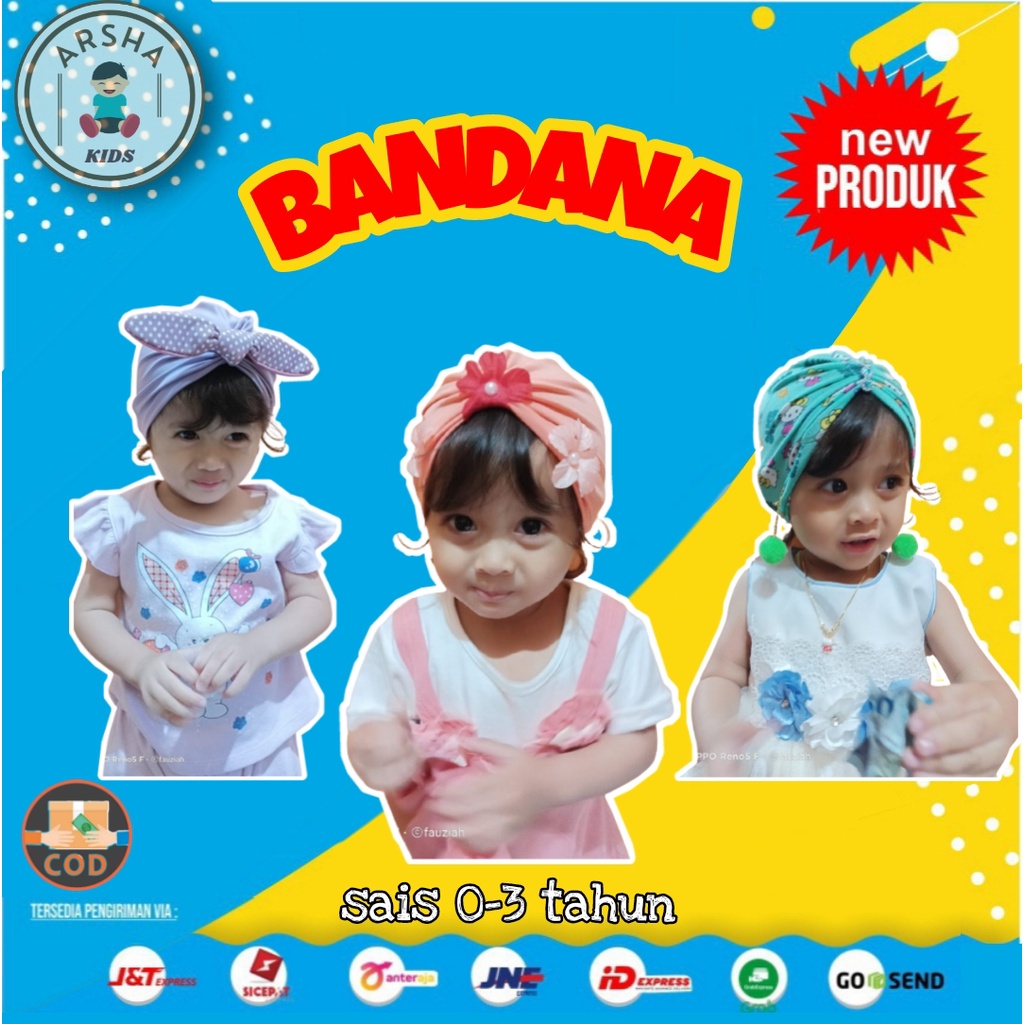 Turban anak perempuan turban bayi lucu turban bayi newborn bandana bando bayi anak perempuan hijab