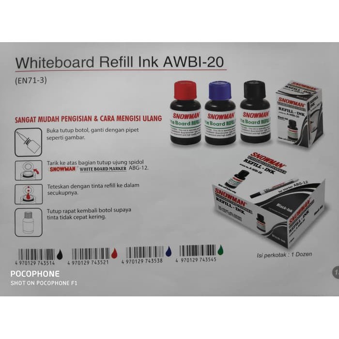 

Unik ISI REFILL TINTA SPIDOL WHITE BOARD ABG12 SNOWMAN HITAM AWBI 20 Limited