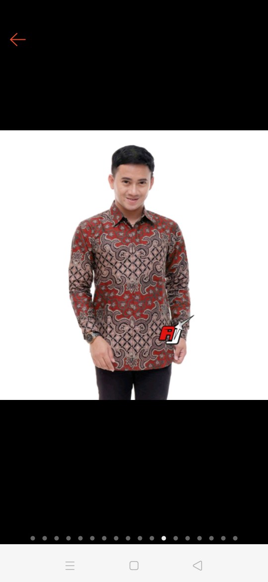 New Arrival Distro Batik Pria Bordir Sogan Hrb026 Batikaf Notoarto Batik Ipnu-ippnu Hem