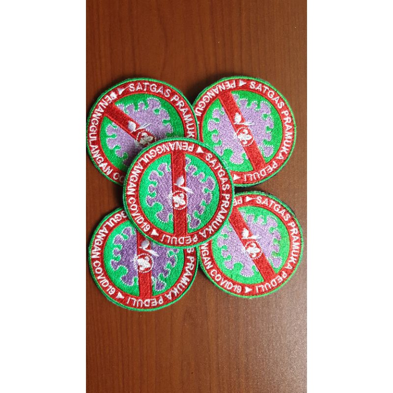 Badge satgas Pramuka peduli penanggulangan covid 19