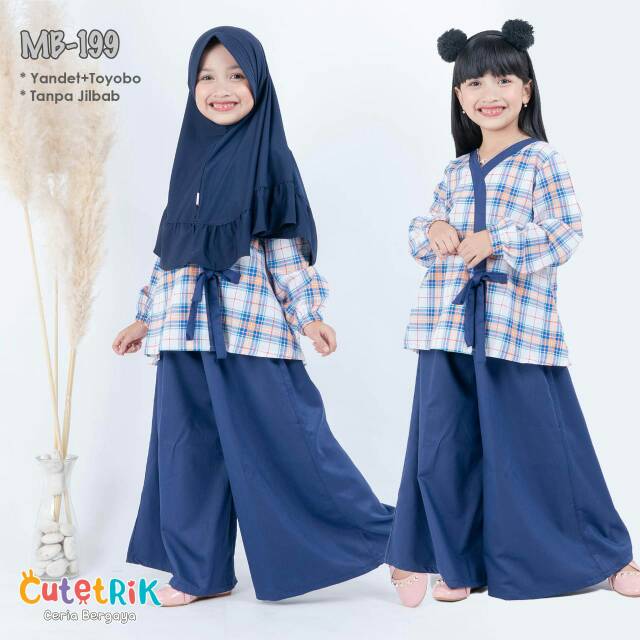 Setelan kulot cutetrik / Baju muslim anak