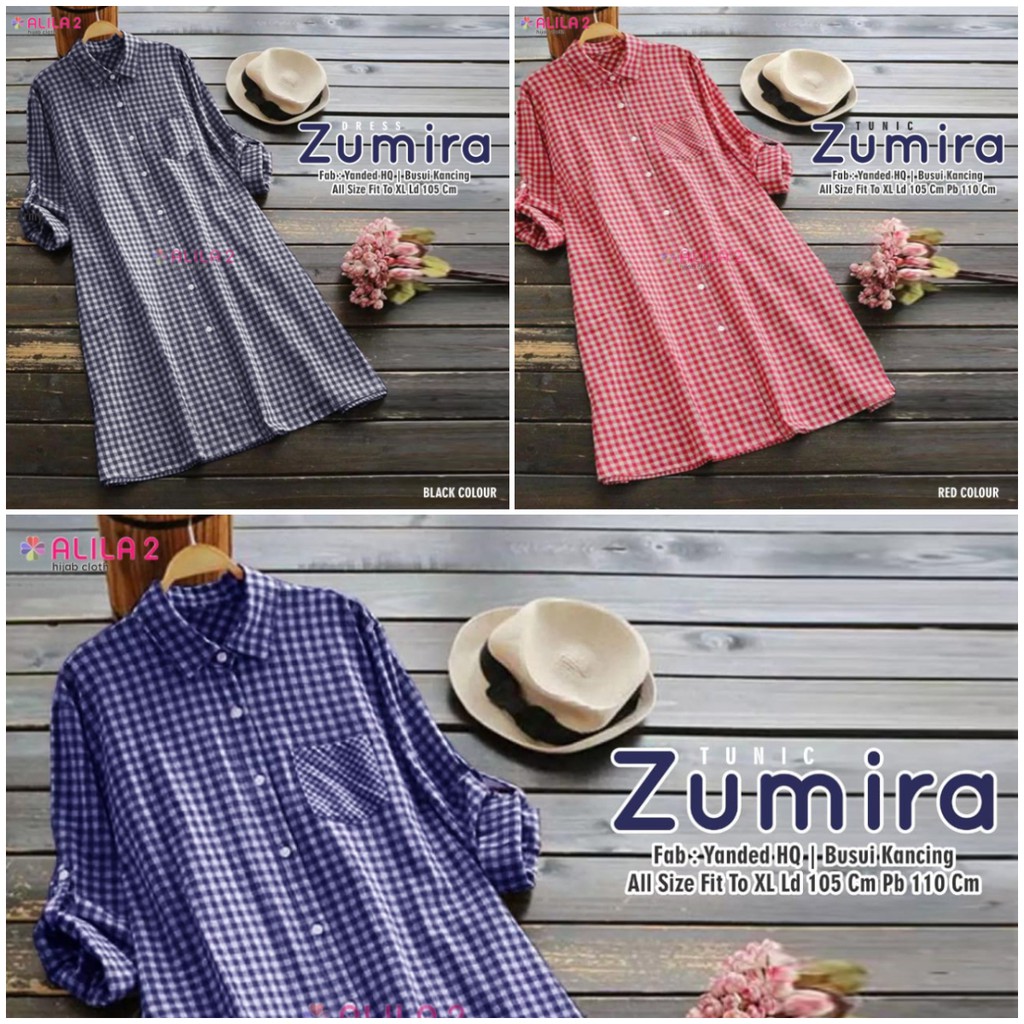 Zumaira Tunik Alila | Baju Kaos Tunik Wanita | Atasan Wanita Jumbo Tunik