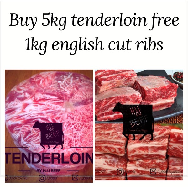 

BUY 5 kg tenderloin free 1kg english cut ribs