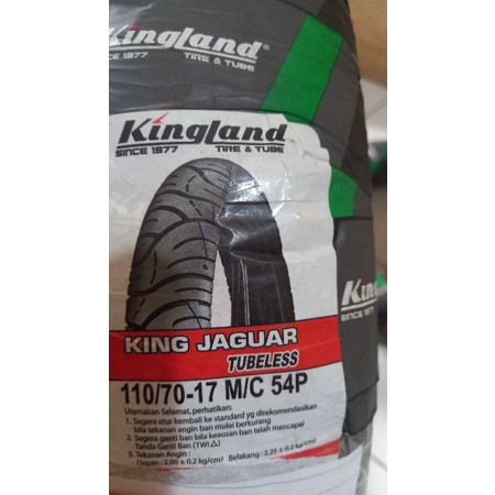 Ban  tubles murah kingland uk 110/70 ring17