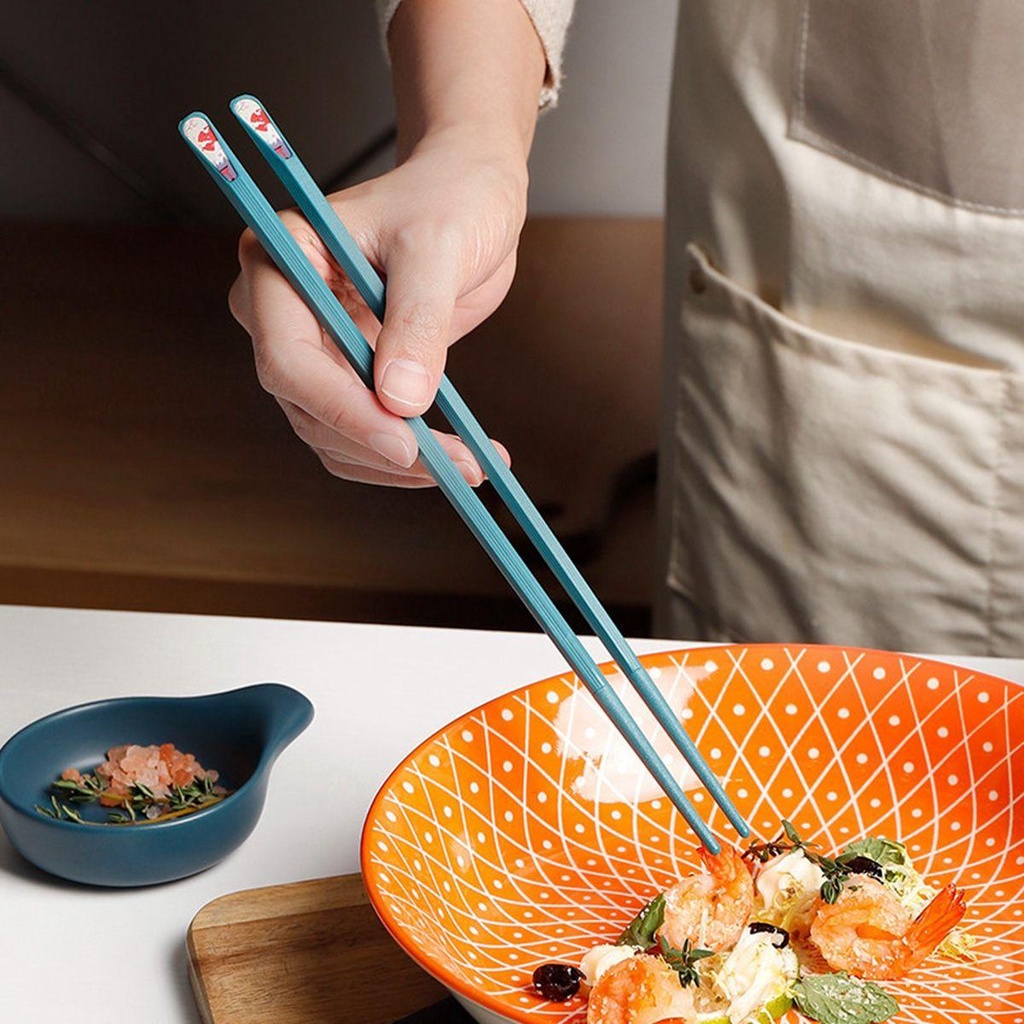 [Elegan] Sumpit Gaya Jepang Sushi Ramah Pemula Fiberglass Warna Warni Anti Bakteri Tahan Suhu Tinggi Sendok Garpu