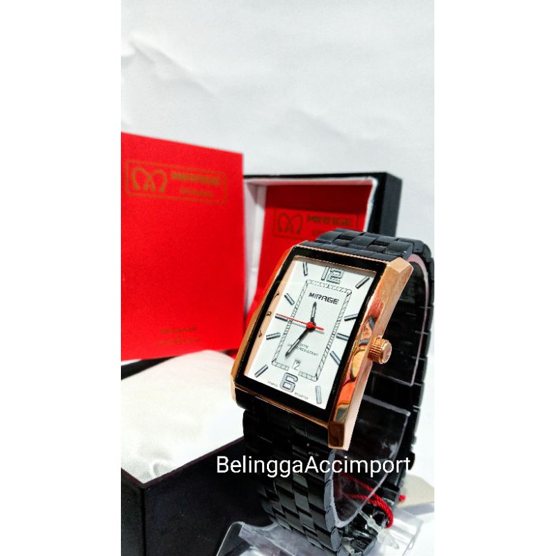 JAM TANGAN PRIA ORIGINAL 100% MIRAGE TERBARU kode 8577BSP-M