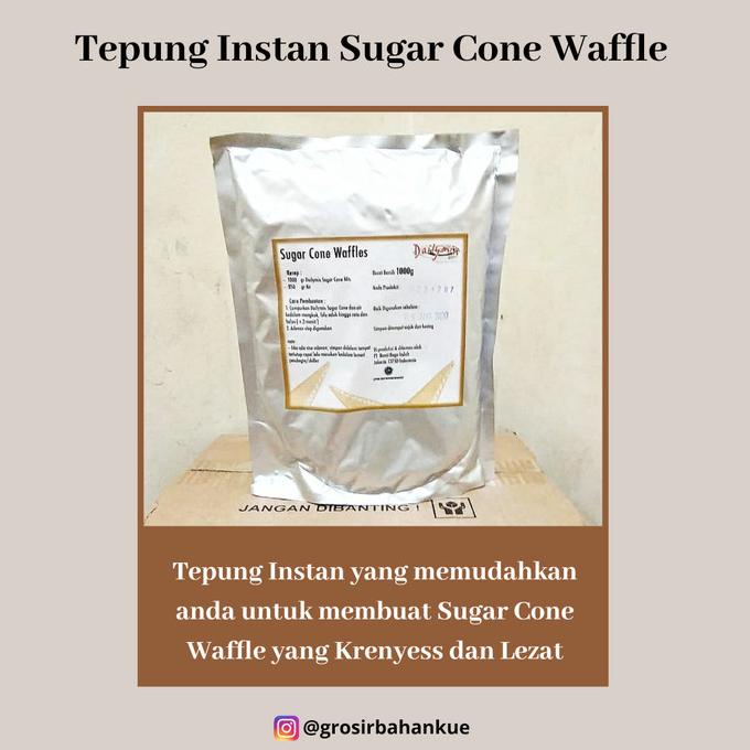 

Jual Tepung Instan Sugar Waffle Cone Lezat 1000gr