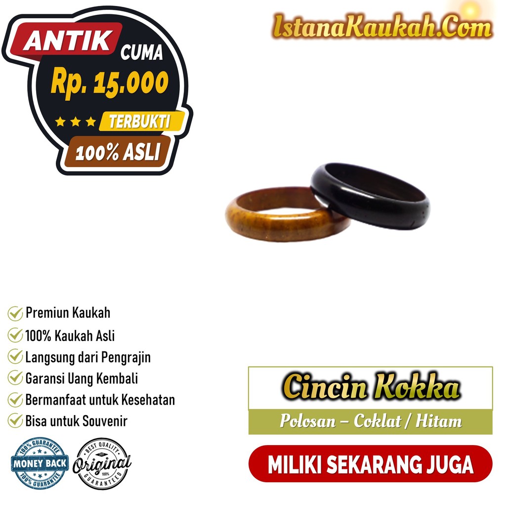 Cincin Kaukah Asli - Cincin Kokka Polos