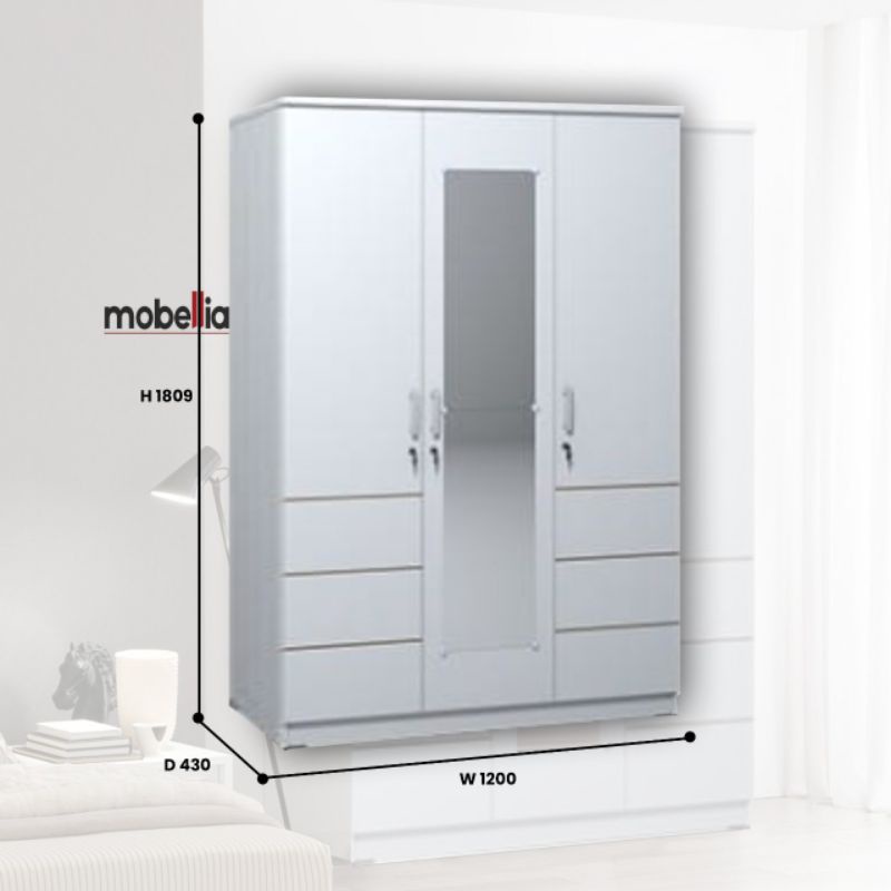 Lemari Pakaian Putih Minimalis Lemari Baju Modern