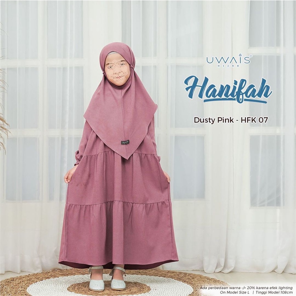 GAMIS ANAK PEREMPUAN RIMPEL SERUT RUFFLE TINGAT 3 HANIFAH DRESS UWAIS HIJAB SYARI FASHION MUSLIMAH T