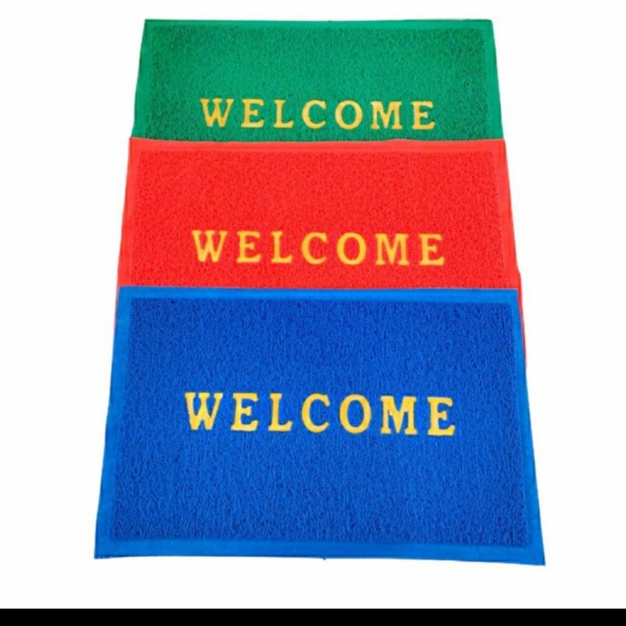 Keset Welcome Bihun Mie Anti Slip Mat Kamar Mandi Dekorasi Interior ok