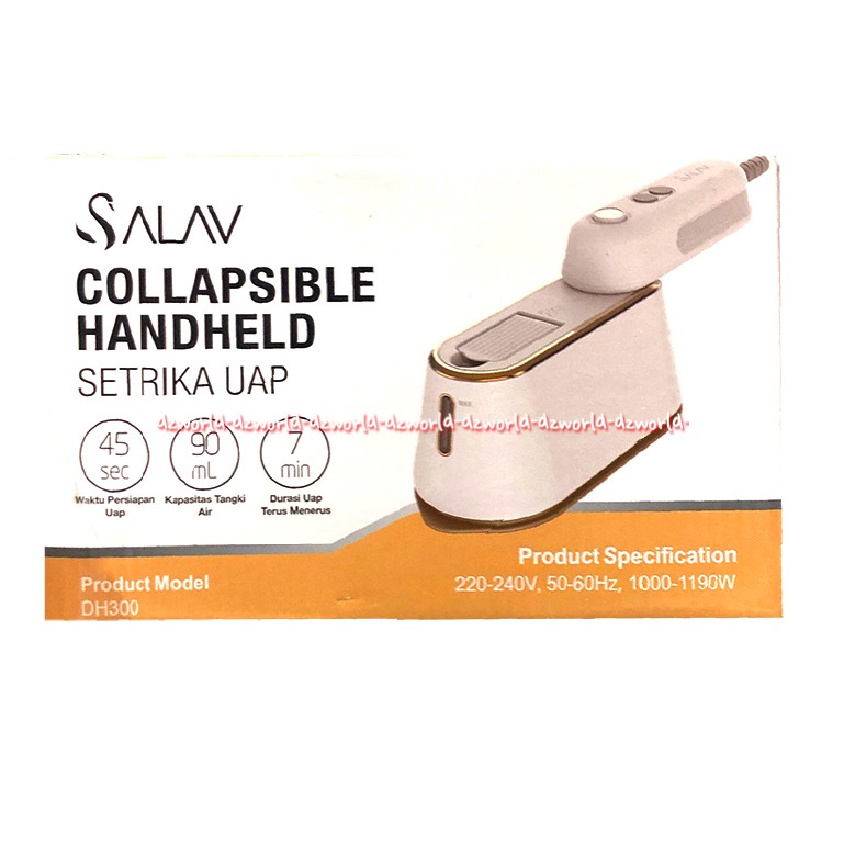 Salav Collapsible Handheld Strika Uap Setrika Air Model Unik Vintage 90ml Steamer Strika Uap White Salaf Collap Kolap Model Lipat