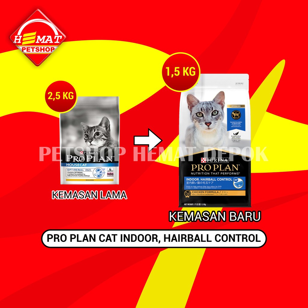 Pro Plan Adult Housecat Indoor Chicken 1,5 Kg / Makanan Kucing Proplan Indoor House Cat 1,5Kg