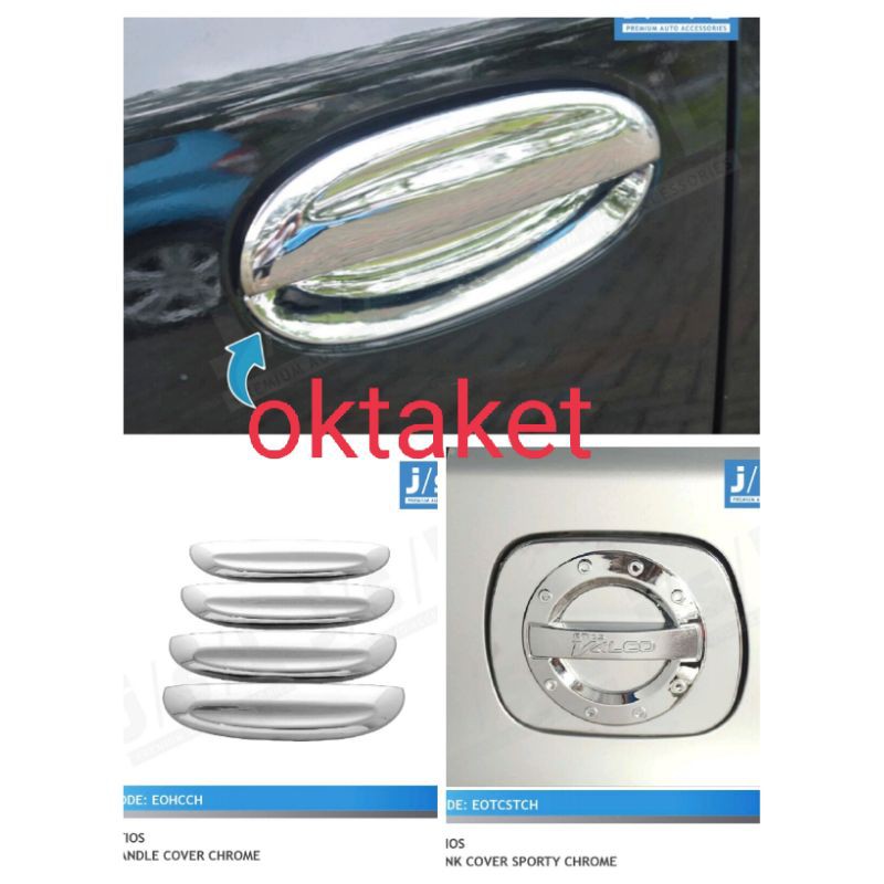 paket outer handle tank etios chrome jsl