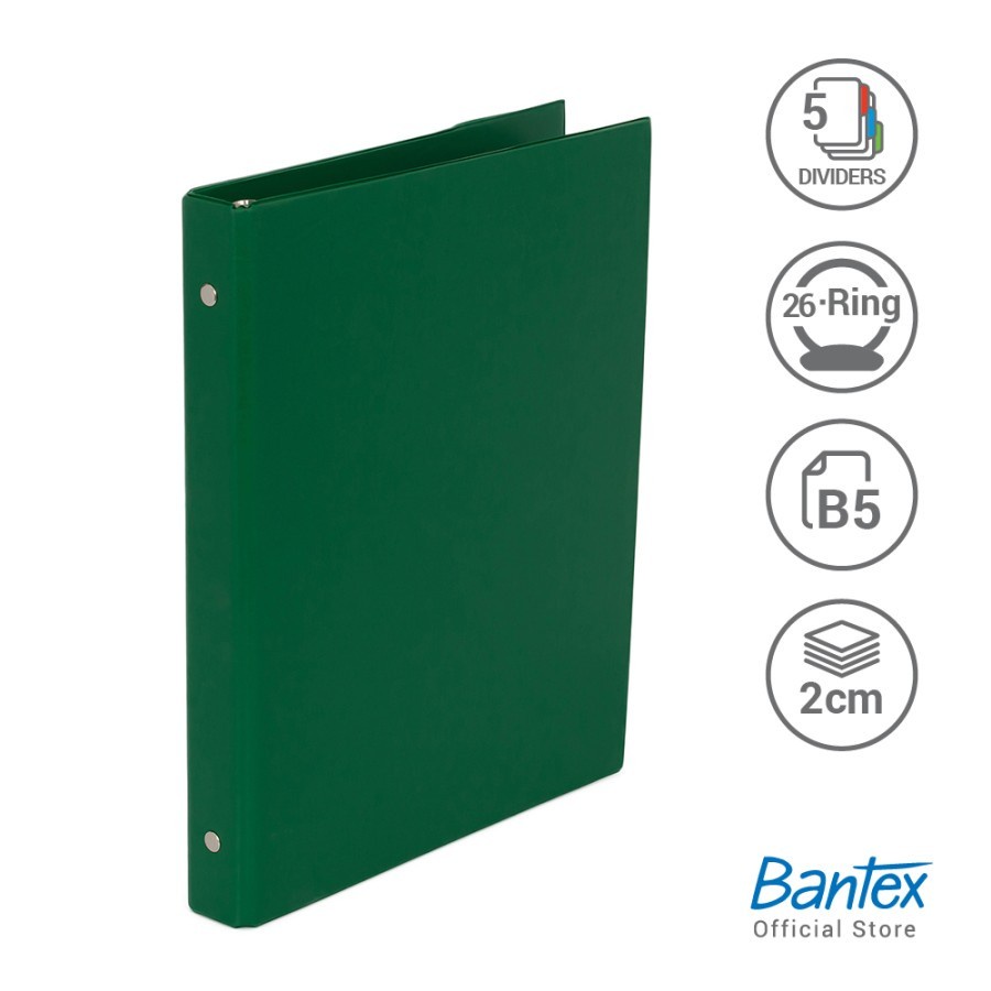 

BUKU BINDER NOTE B5 BANTEX 1326 WARNA GRASSGREEN