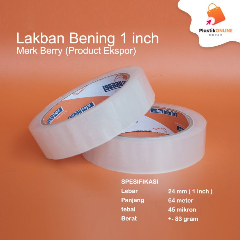 

Lakban 1 inch | Plakban | Isolasi