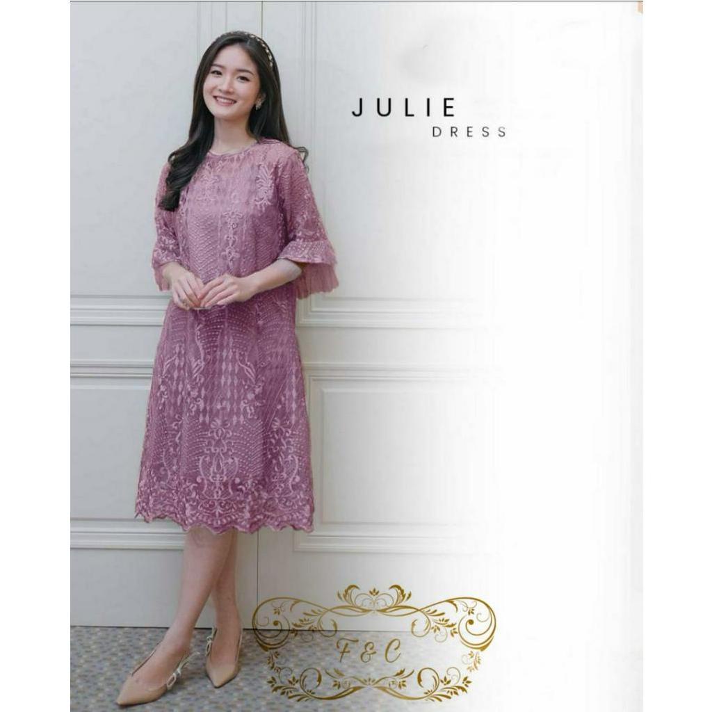 Feodora fashion / dress julie premium / dress wanita / pakaian wanita / gaun pesta (GOOD QUALITY)