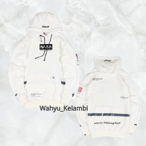 Jaket Sweater Hoodie NASA X APE – White Edition Trendy Casual Unisex Good Brand Quality Stylish