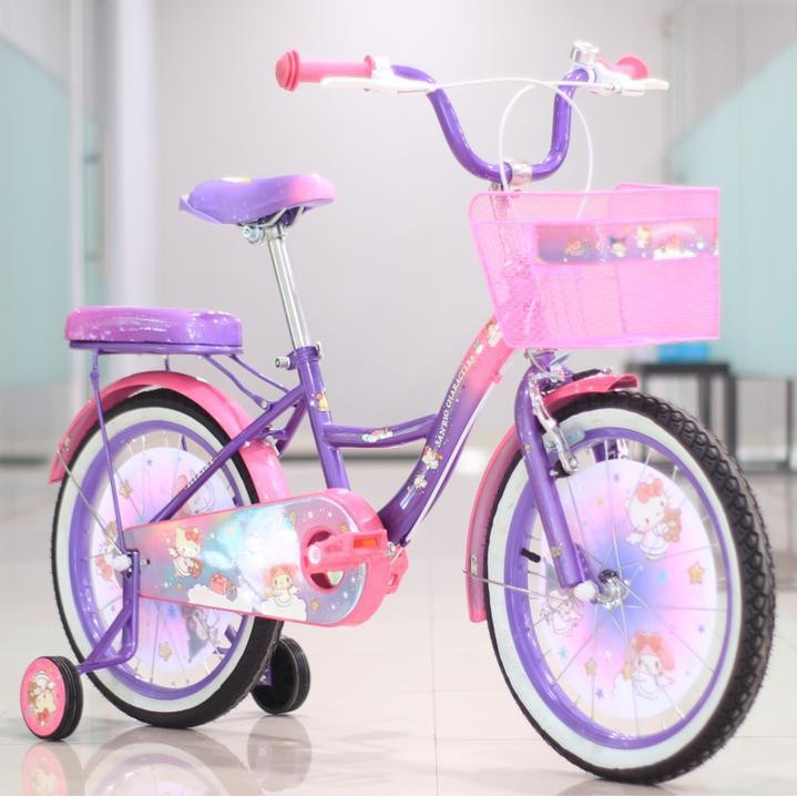 Mini 18 element sanrio 2.0 hello kitty sepeda anak keranjang