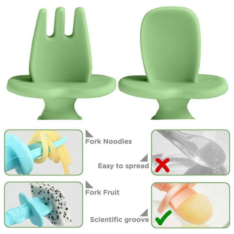 Kandila Baby Spoon Fork Set - Kandila Sendok Garpu Makan Bayi - Sendok Garpu Set Anak - Sendok Mpasi Bayi