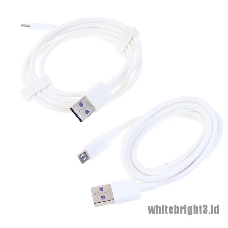 &lt; White3 &gt; Kabel Data / Charger Micro USB / Tipe-c 5A Fast Charging Untuk Android