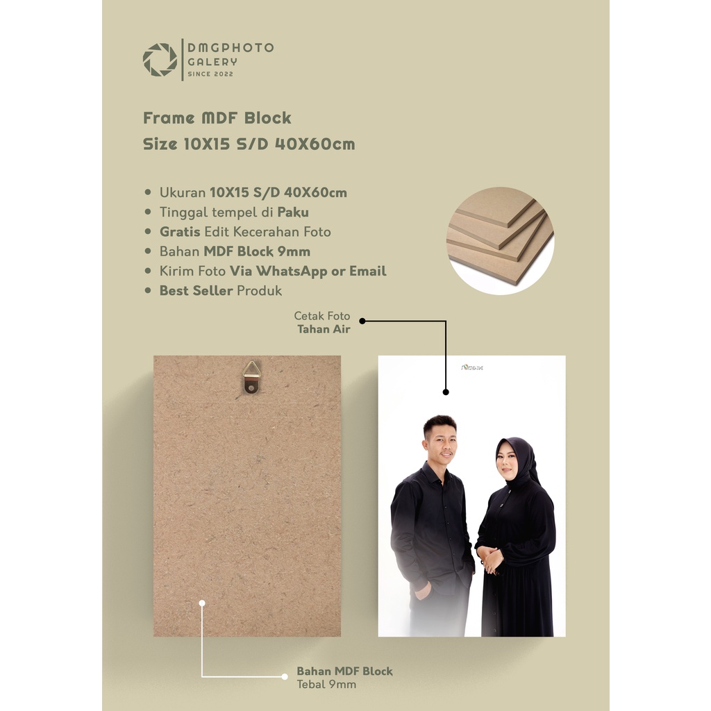 Cetak Foto Murah media Papan MDF