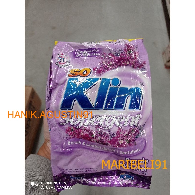 Sabun Detergen Bubuk Soklin Kemasan 275g SoKlin Softergent