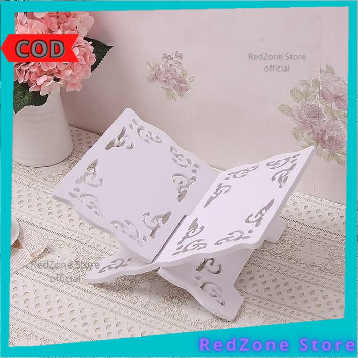 Rekal Al Quran Karakter Vintage Shabby Minimalis Murah Meja Tulis Tempat Alquran Buku Majalah Multif
