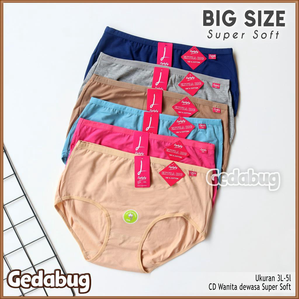 3 Pcs - CD Wanita dewasa LYDYLY 030 BIG SIZE | Celana dalam wanita dewasa Supersoft | GEDABUG