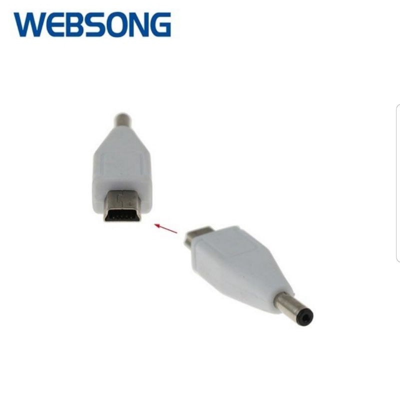 Connector DC3.5x1.35 Female to USB Mini 5P Websong