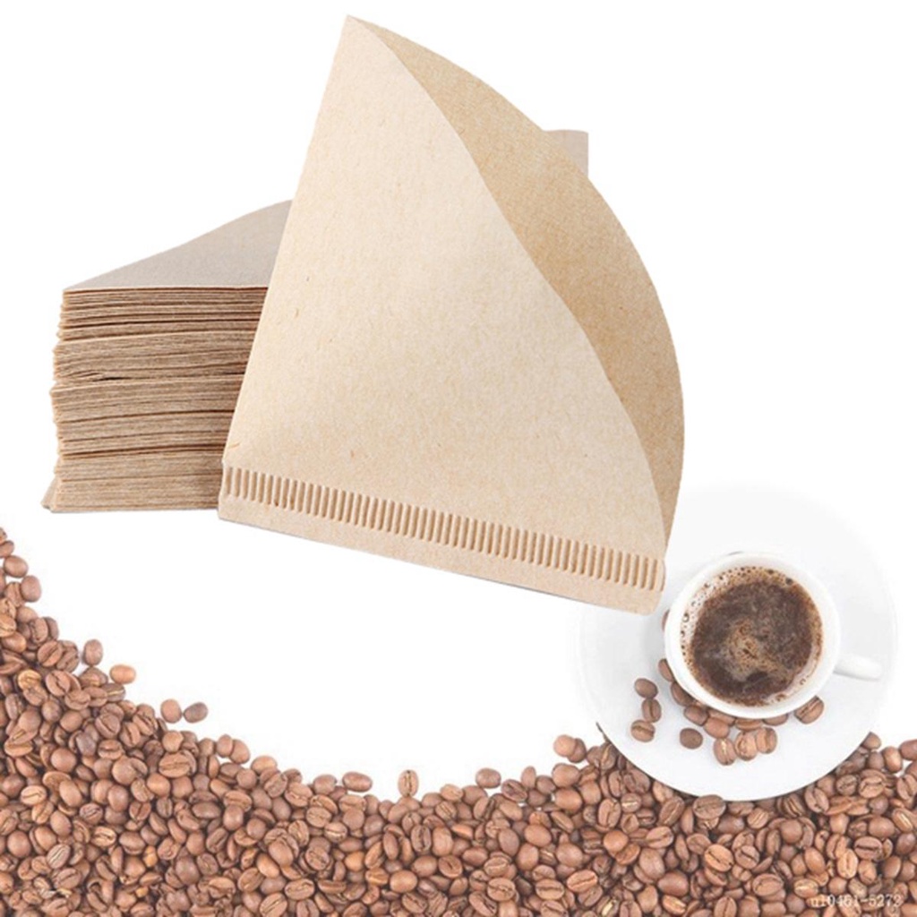 Rebuy Coffee Filter Paper 100PCS Untuk V60 Dripper Coffee Ukuran 02alat Drip