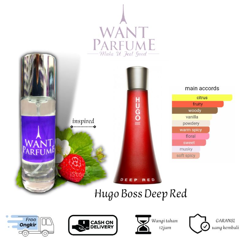 HUGO DEP RED Parfum Pria Fresh Citrus Tahan Lama