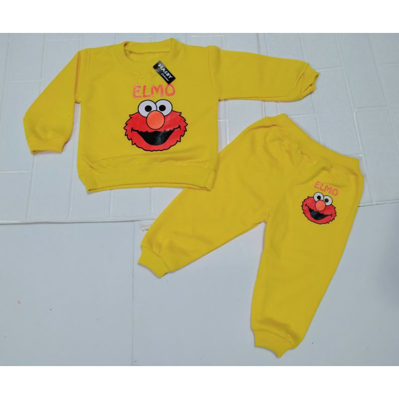 Jaket Bayi Stelan Sweater Bayi ELMO-Stelan ELMO kuning