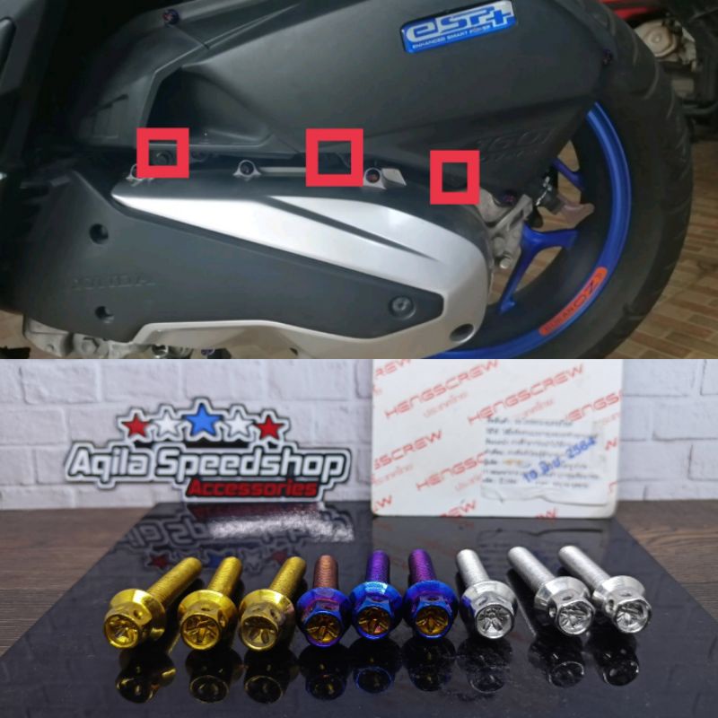 baut probolt braket box filter PCX 160 Probolt Flower stainless heng original