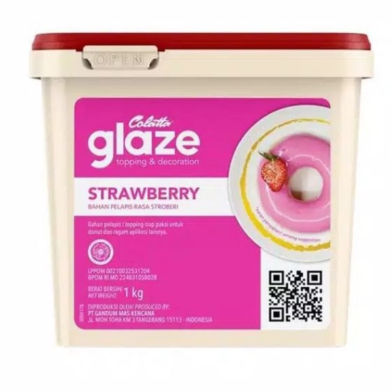 GLAZE COLATTA / COLATTA GLAZE  Strawberry 1Kg