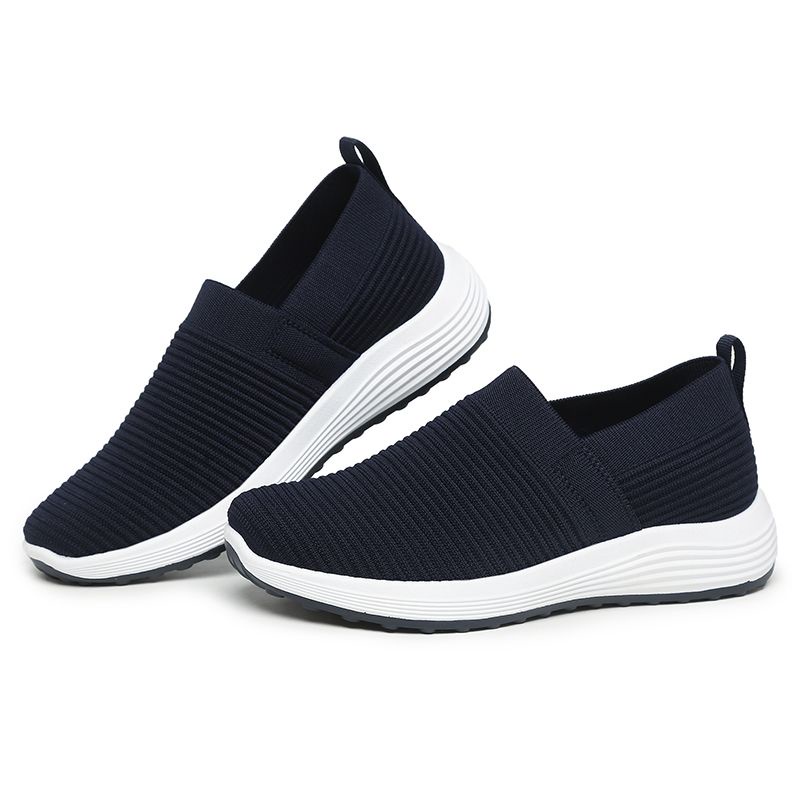 [GROSIR][COD] SEVEN_DAY SEPATU RAJUT SLIP ON WANITA OLAHRAGA TANPA TALI SPORT SHOES NAVY A-667