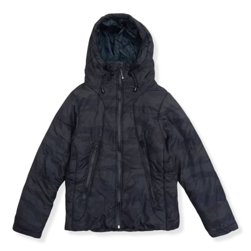 Jaket restoration down camouflage tebal second original