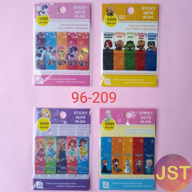 

Sticky Note Plastik Pembatas Buku Karakter Fancy 100 Lembar / Sheets Stick Marker Notes
