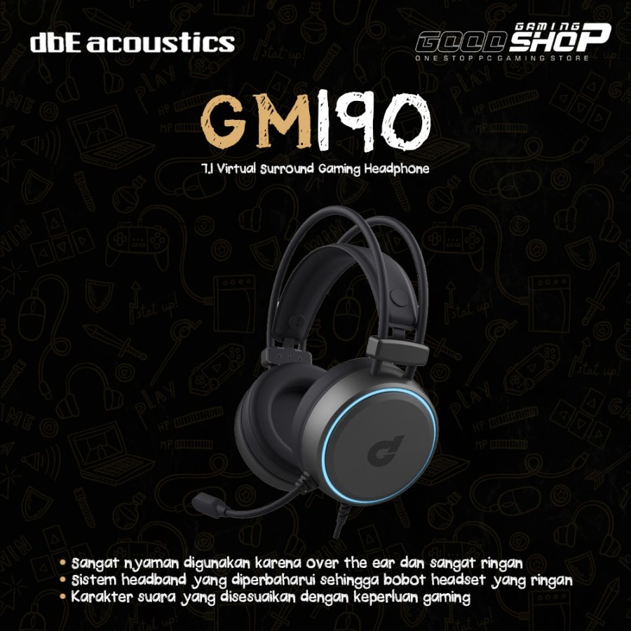 DBE ACOUSTICS GM190 7.1 virtual surround - Gaming Headset