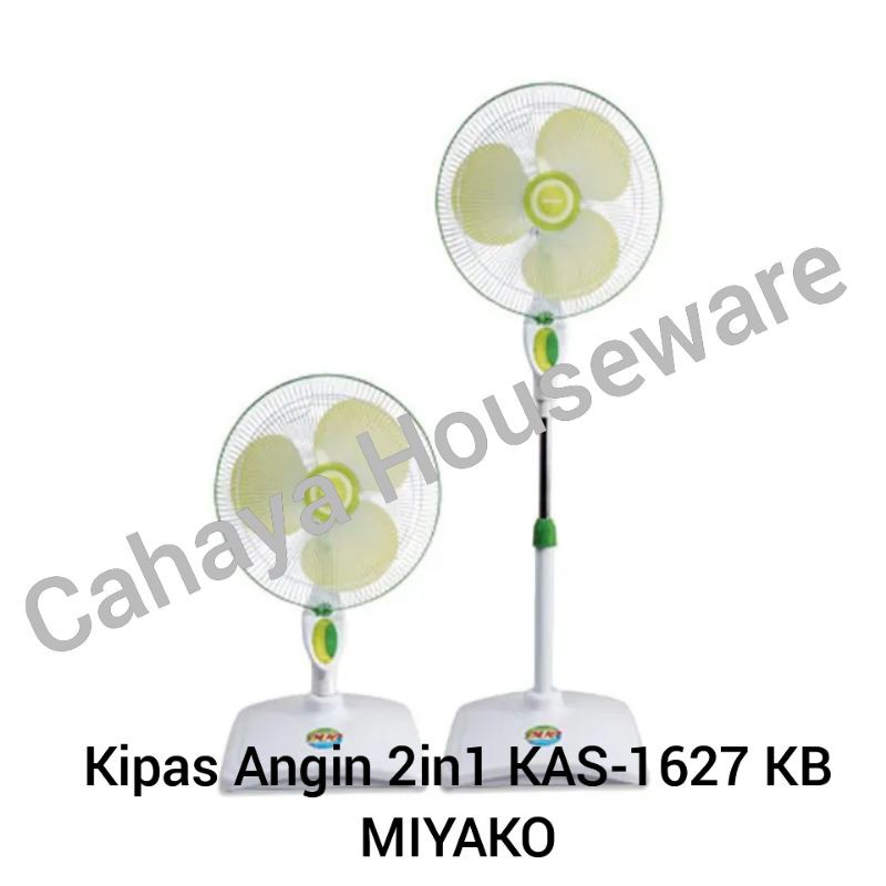 Kipas angin/kipas meja/kipas duduk/kipas berdiri Miyako 2in1 1627KB MURAH