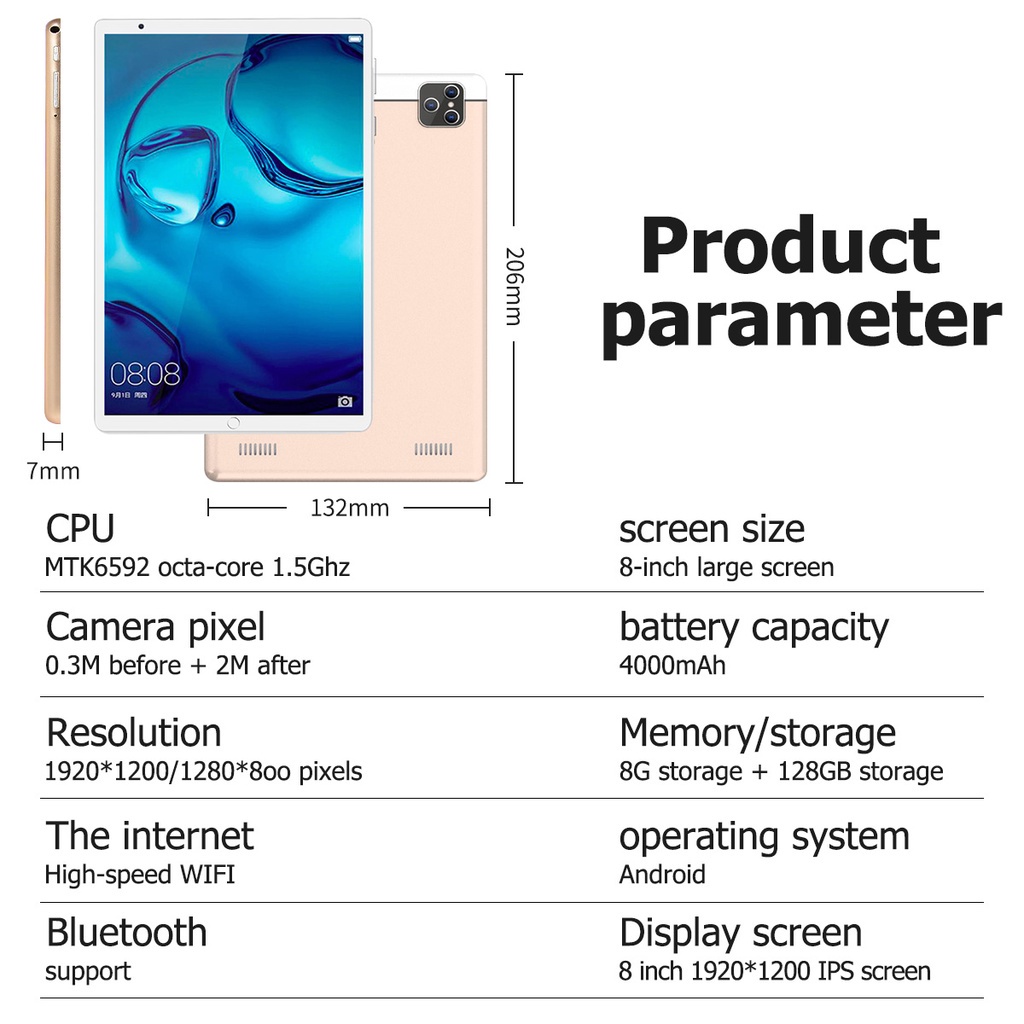 Asli Tablet S11D PC Tab Baru 12GB + 512GB Tablet Android 8 Inci Layar Full Screen Layar Besar Wifi 5G Dual SIM Tablet Untuk Anak Belajar,Tablet Gaming Murah