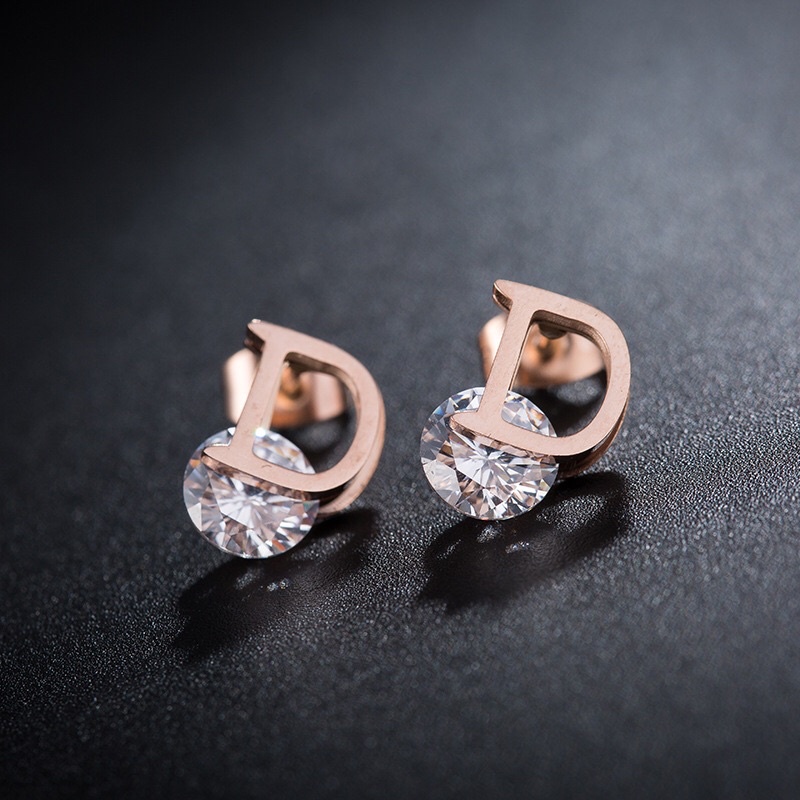 Anting Titanium D Diamond Korea Fashion Style Trending