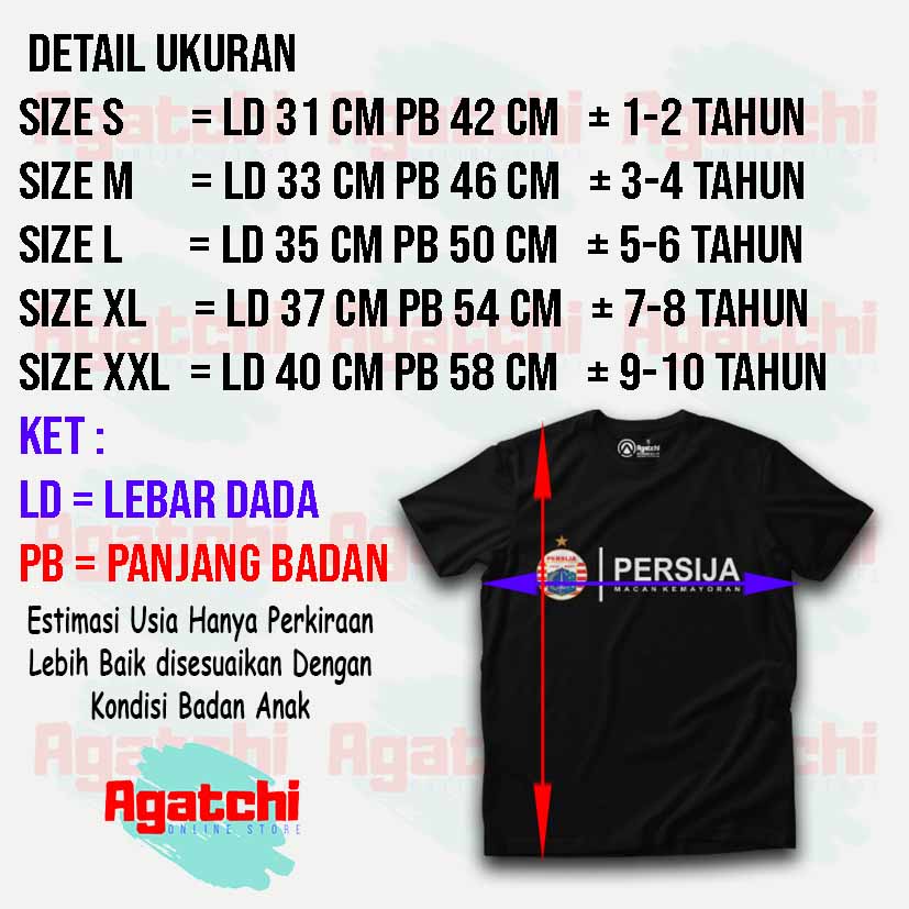 Kaos Atasan Anak Laki Laki Kids T Shirt Fans Club Edition Liga 1 Persija Jakarta Macan Kemayoran