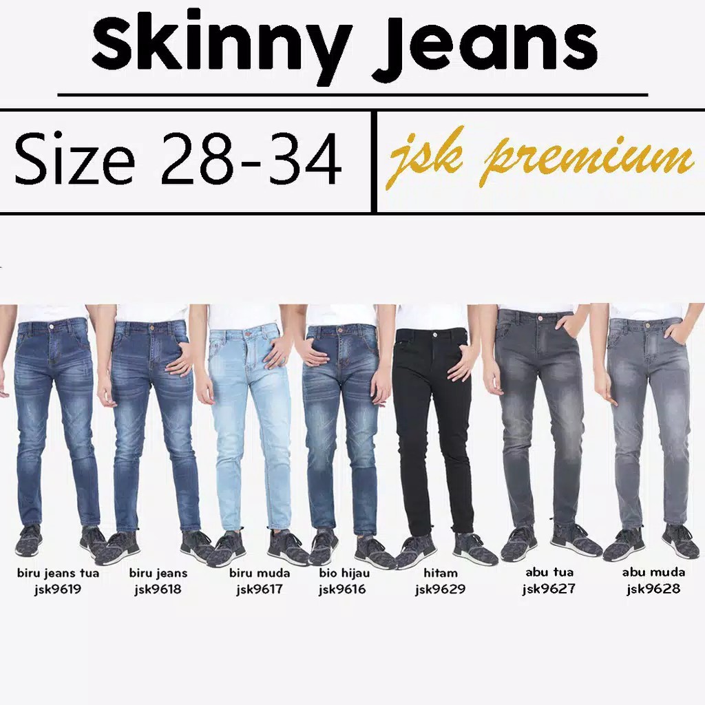 Celana Panjang Cowok Skinny Jeans Pria Denim SoftJeans Pria Premium JUMBO BIG SIZE JSK