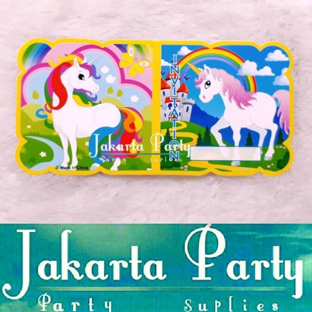 Kartu Undangan Unicorn / Undangan Ulang Tahun / Kartu Undangan