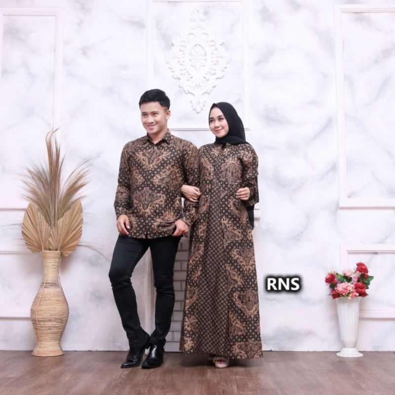 Baju Couple Gamis Family Batik Keluarga ,Sarimbit Ibu Ayah Dan Anak, Baju Couple Batik Murah Seragam