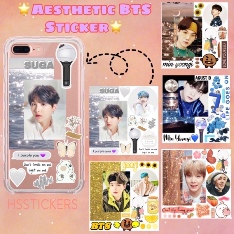 

Sticker BTS( Suga & Jungkook ver ) Aesthetic sudah Cutting Decoratif / Sticker Kpop / Stiker Kpop Aesthetic