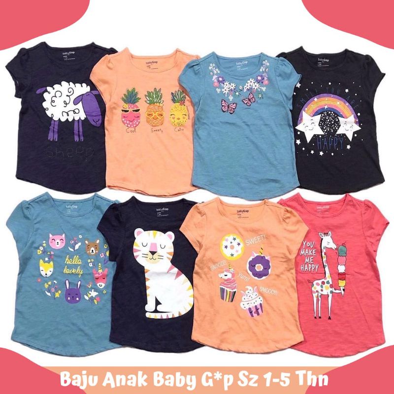 Kaos Anak Perempuan Katalog 3 Sz baby -5thn (CMT)