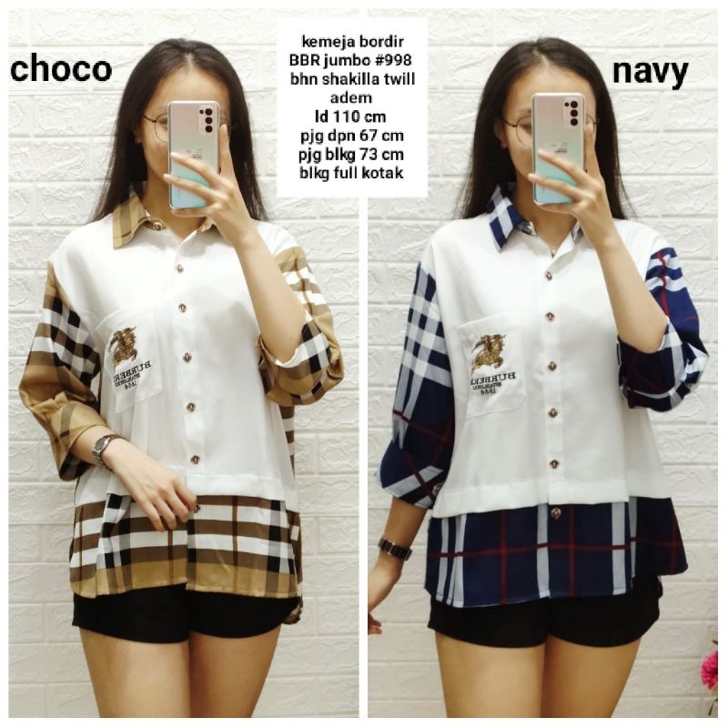 Kemeja bordir BBR. jumbo import sn998